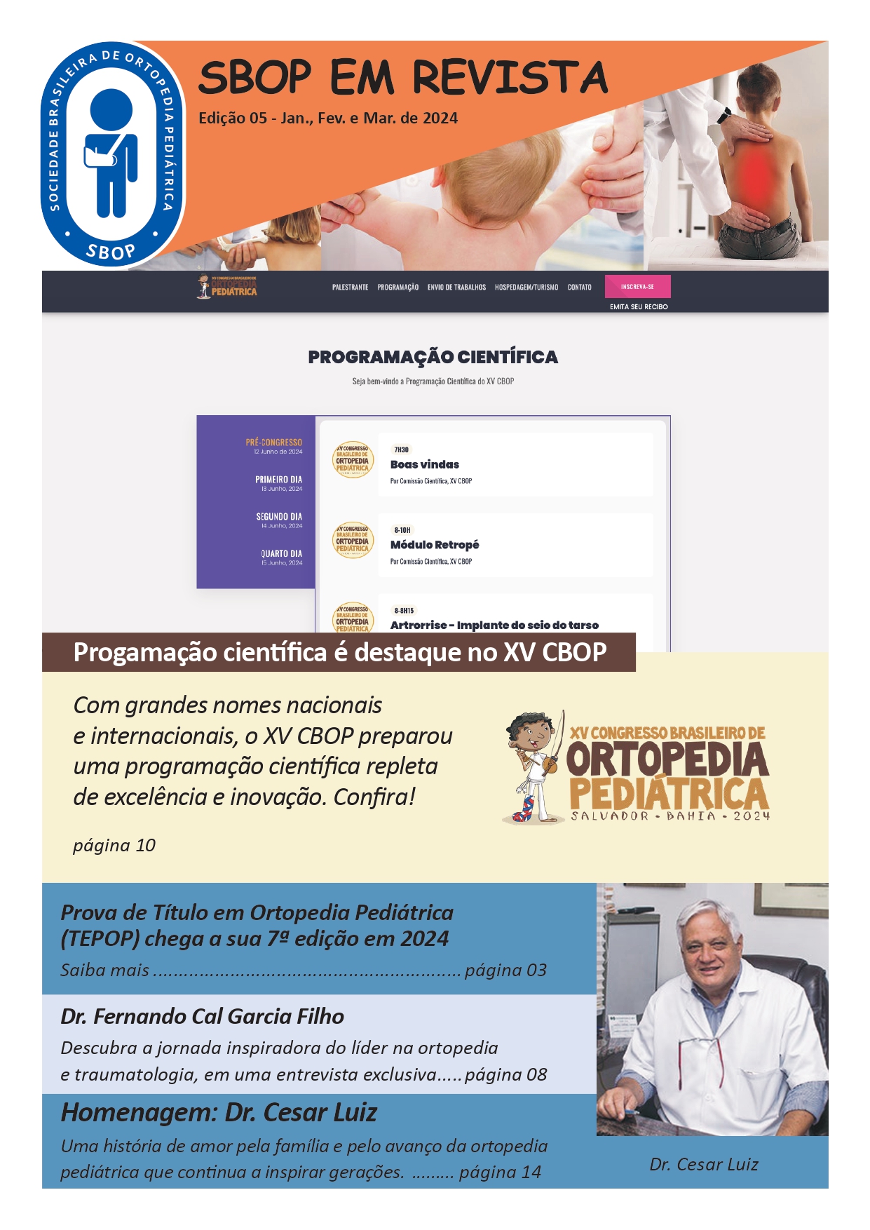 Informativo SBOP em revista - Edição 5 - Jan. Fev. Mar-2024